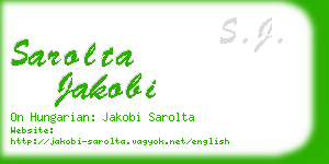 sarolta jakobi business card